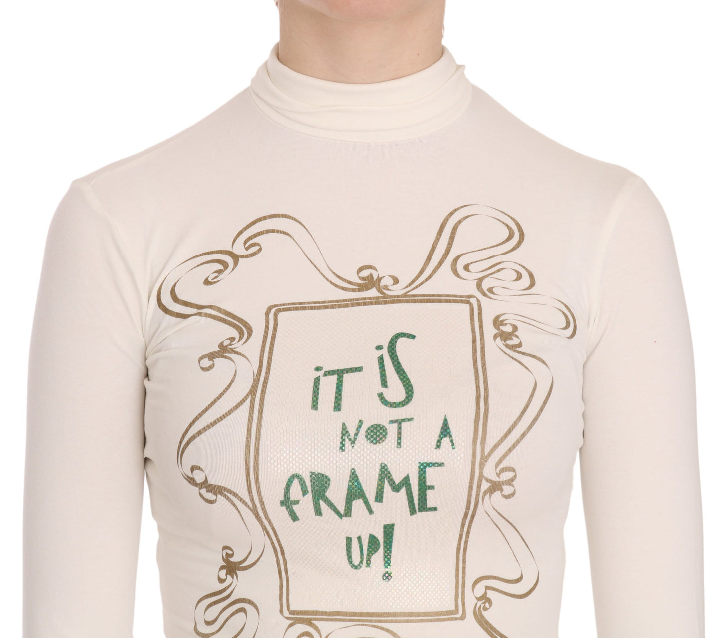 Exte Rundhalsausschnitt It Is Not A Frame Up! Bluse mit Druck