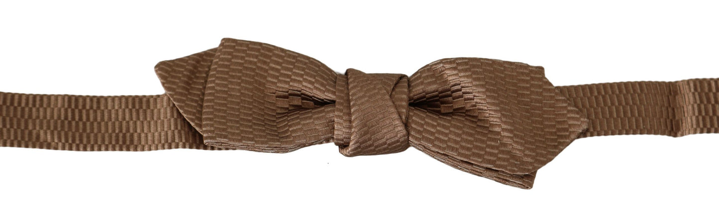 Dolce & Gabbana Männer Braun Gold Einstellbare Hals Papillon Fliege