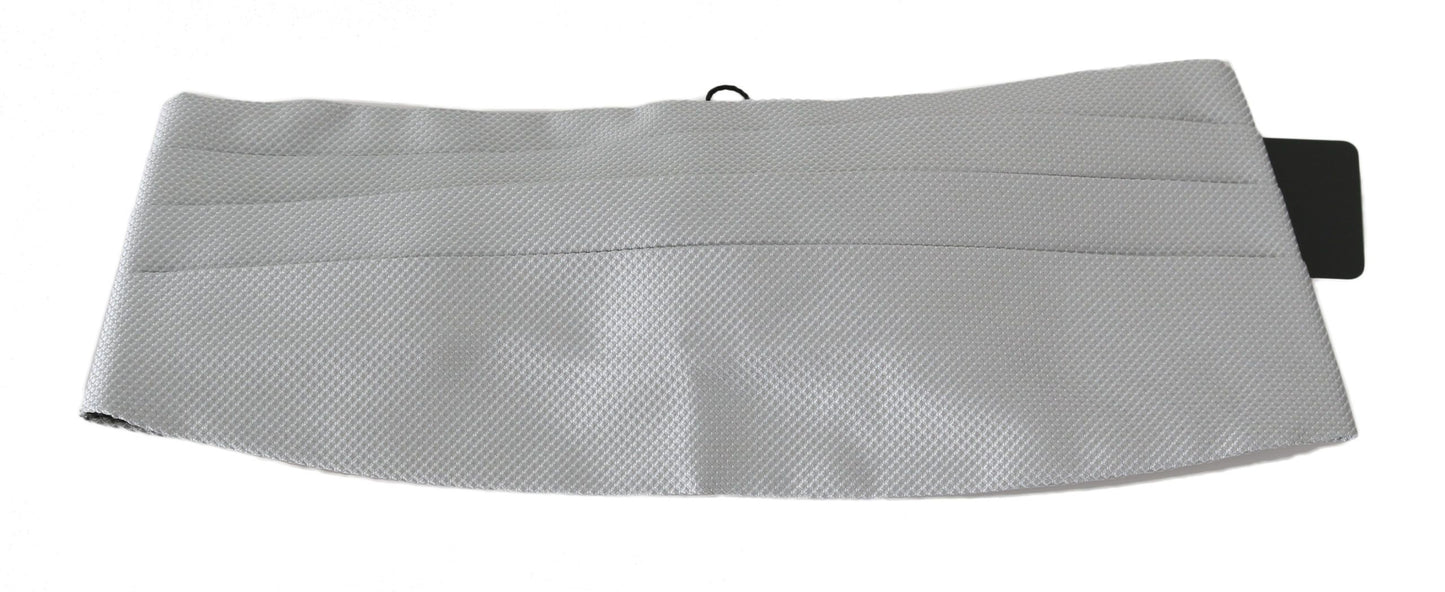 Dolce & Gabbana Grauer Herren Taillengürtel 100% Seide Kummerbund