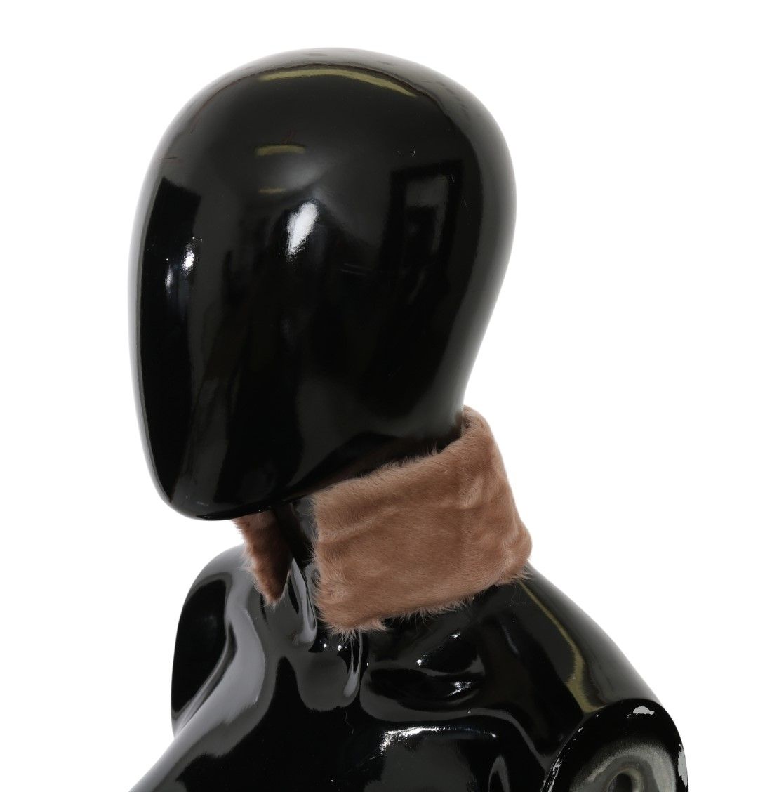 Dolce & Gabbana Beige Pelzkragen Lammfellschal