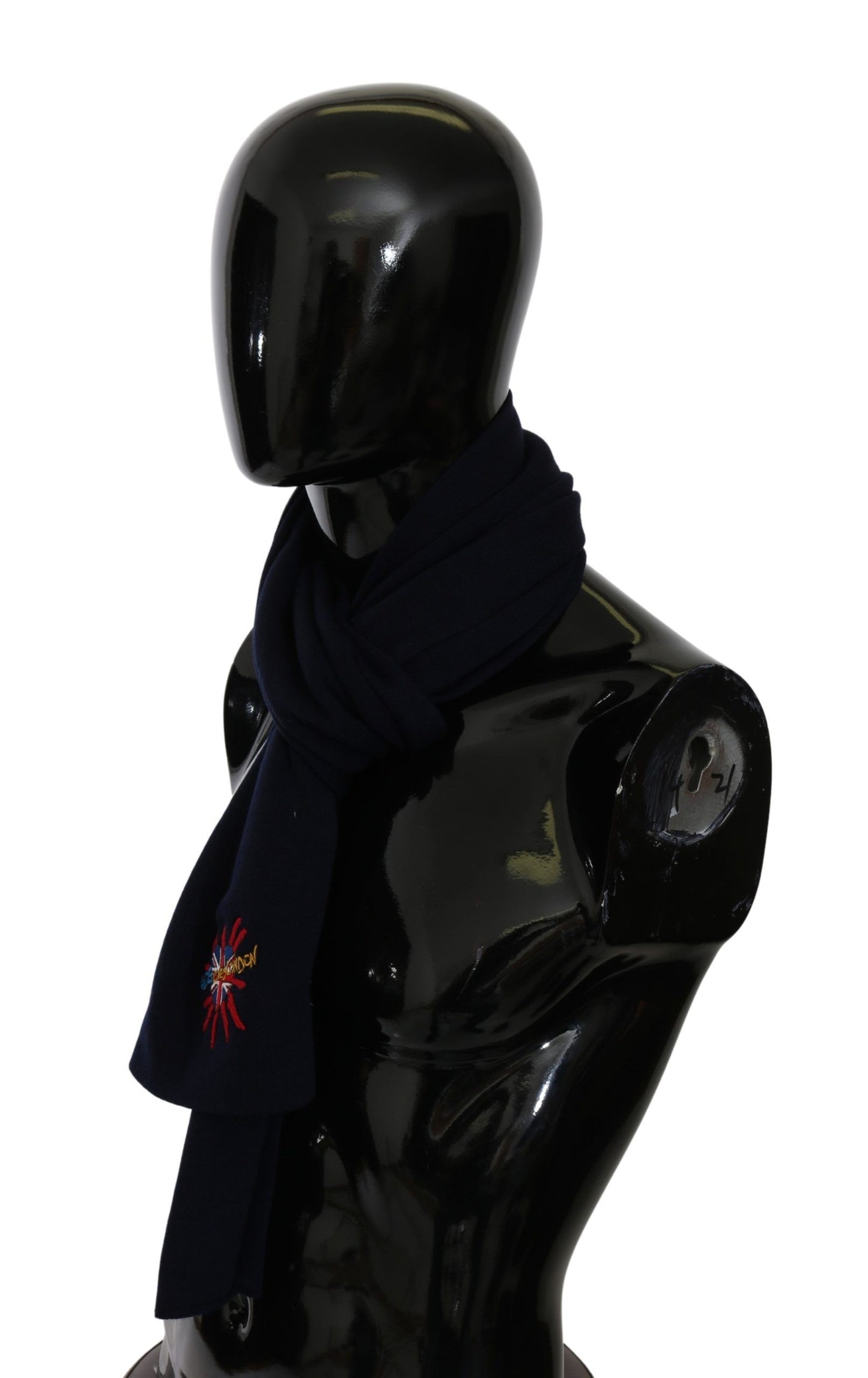 Dolce & Gabbana Blau #DGLovesLondon Wickelschal Wollschal