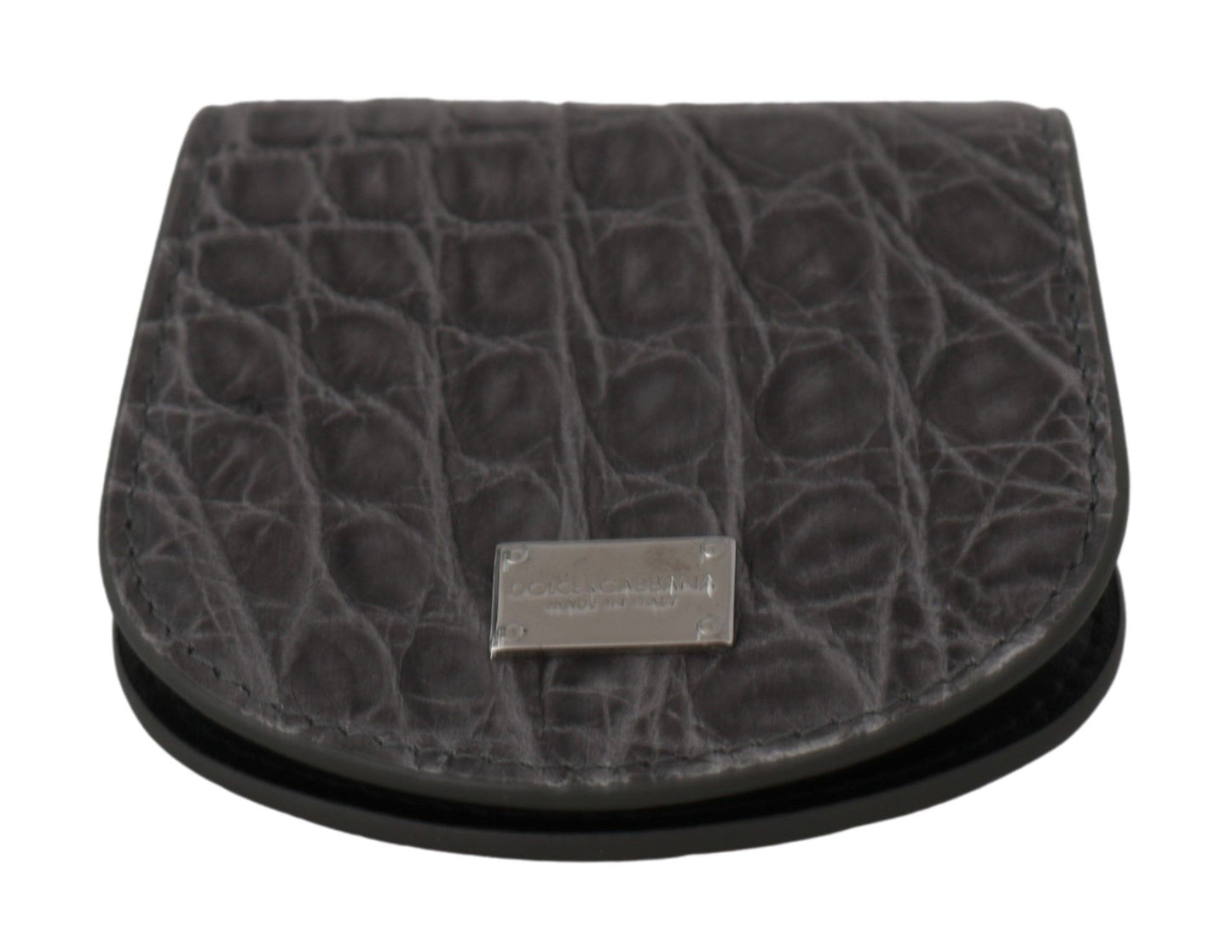 Dolce & Gabbana Graue exotische Haut Kondom Fall Halter Tasche Brieftasche