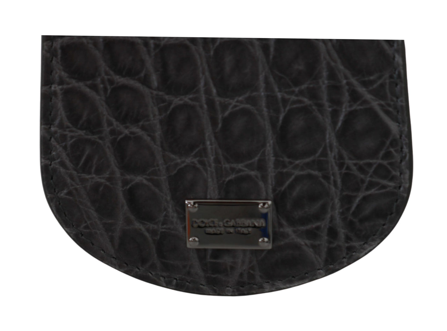 Dolce & Gabbana Graue exotische Haut Kondom Fall Halter Tasche Brieftasche
