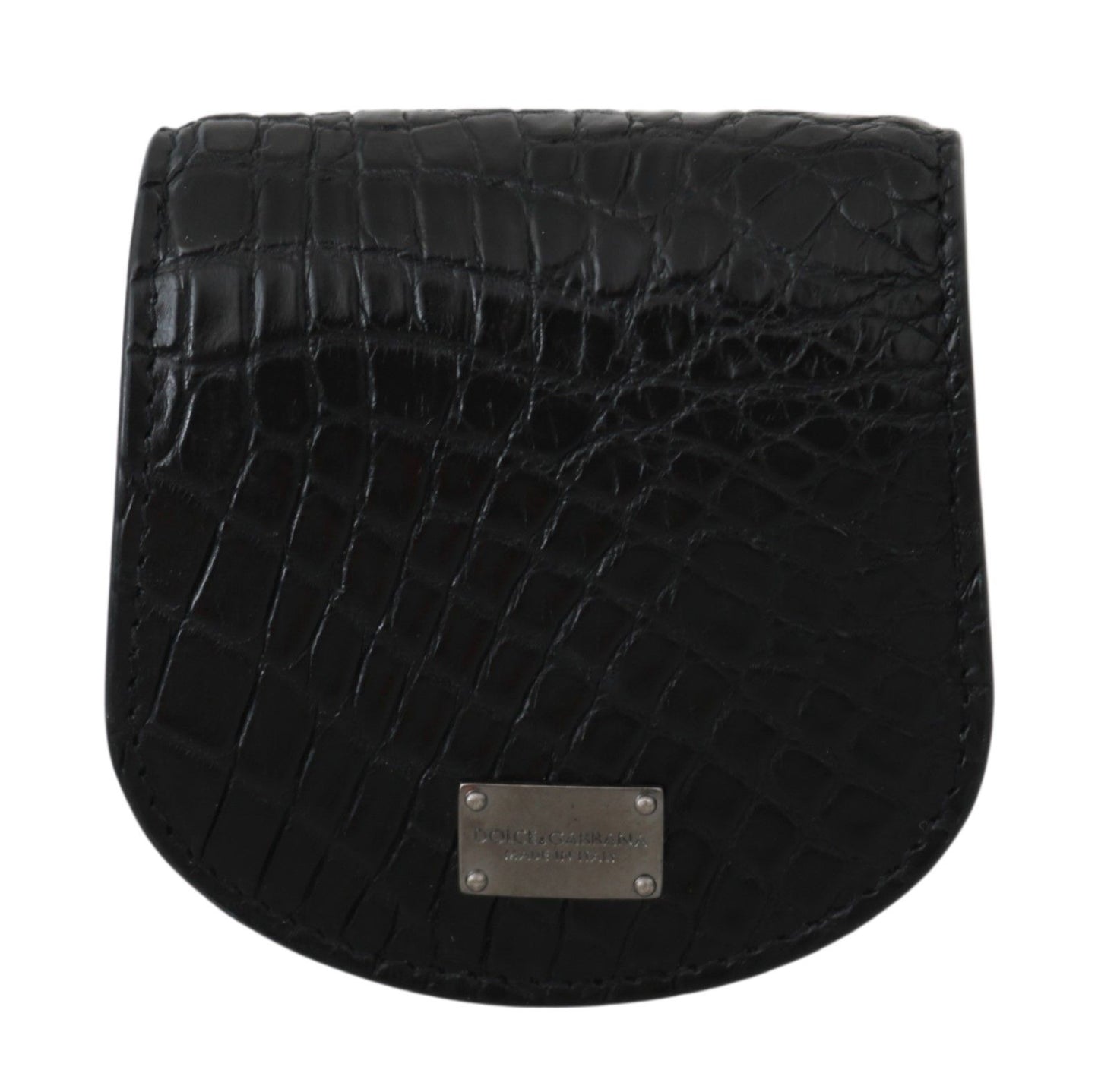 Dolce & Gabbana Schwarzes exotisches Skin Taschenkondom Etui Halter