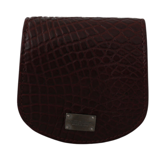 Dolce & Gabbana Brauner Exotenhaut-Taschenkondom-Etui-Halter