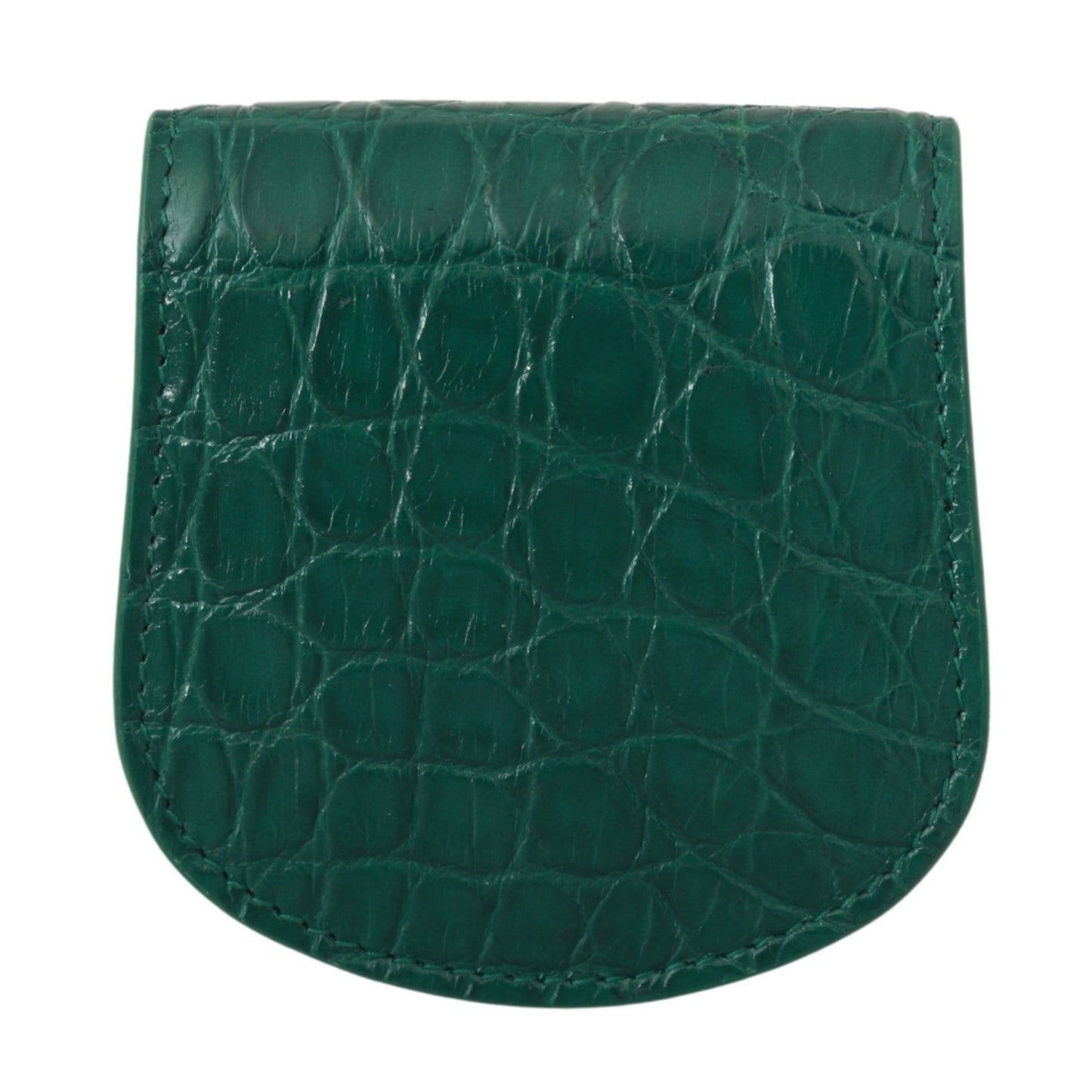 Dolce & Gabbana Grüne exotische Häute Kondom Fall Halter Brieftasche