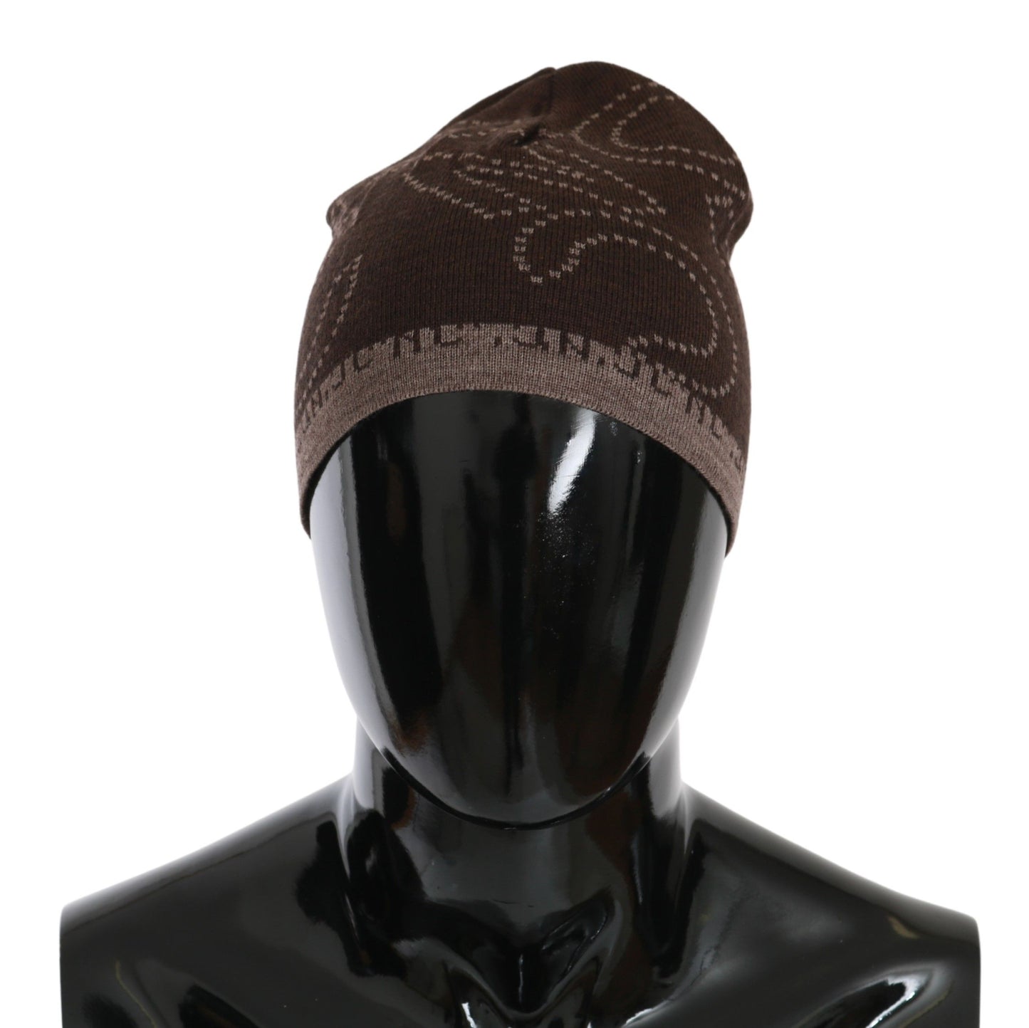 Costume National Beanie Braun Wollmischung Markenmütze