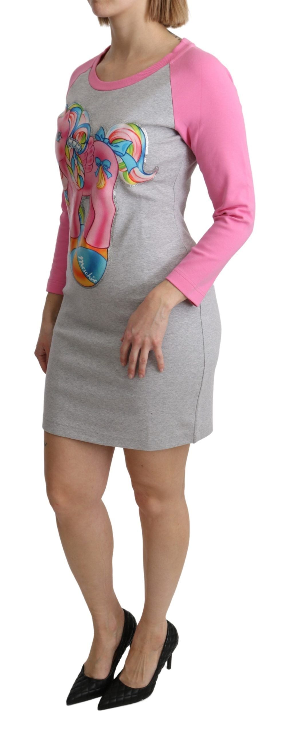 Moschino Graues My Little Pony Top Pullover Kleid