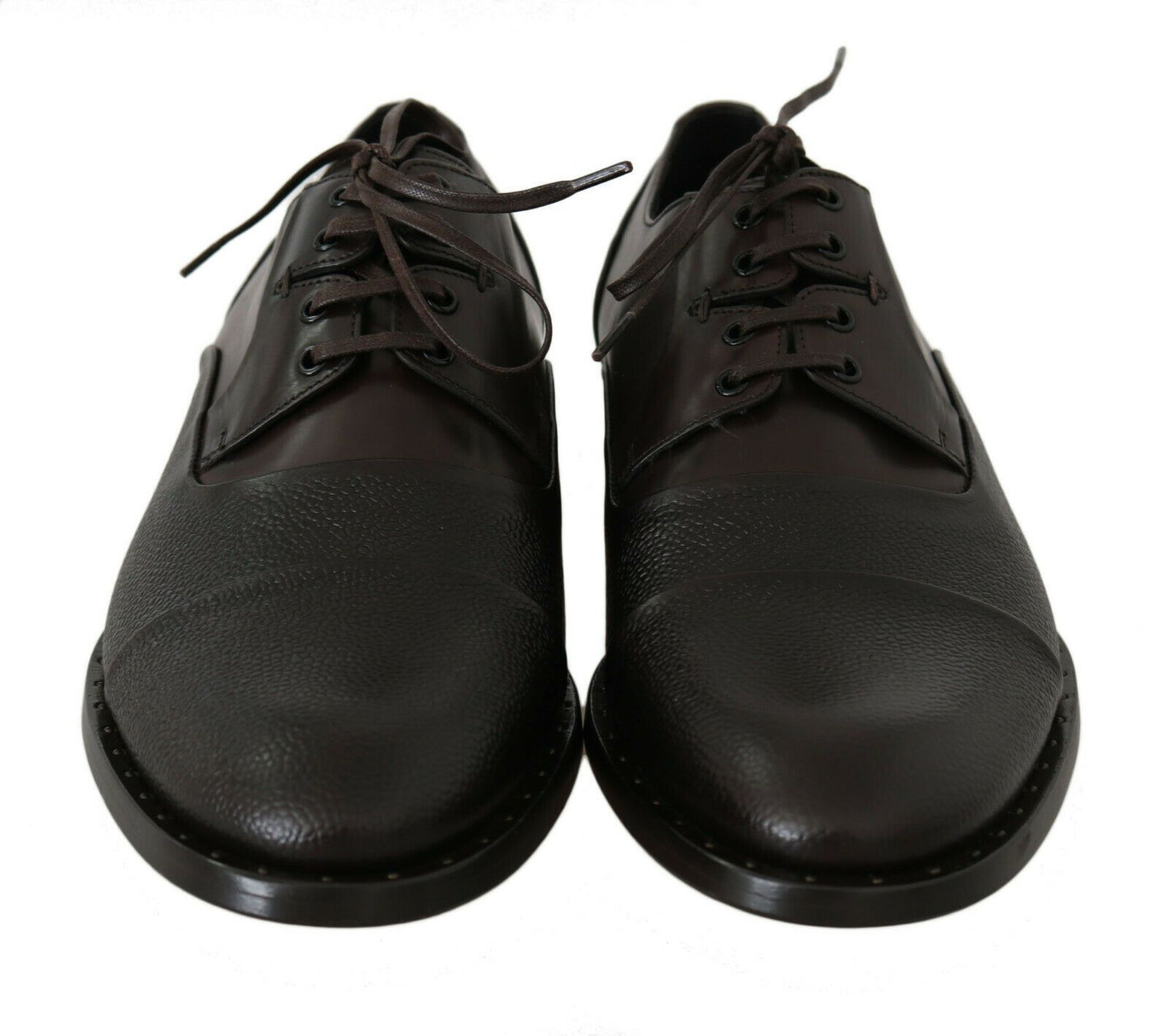 Dolce & Gabbana Braun Leder Laceups Kleid Herrenschuhe