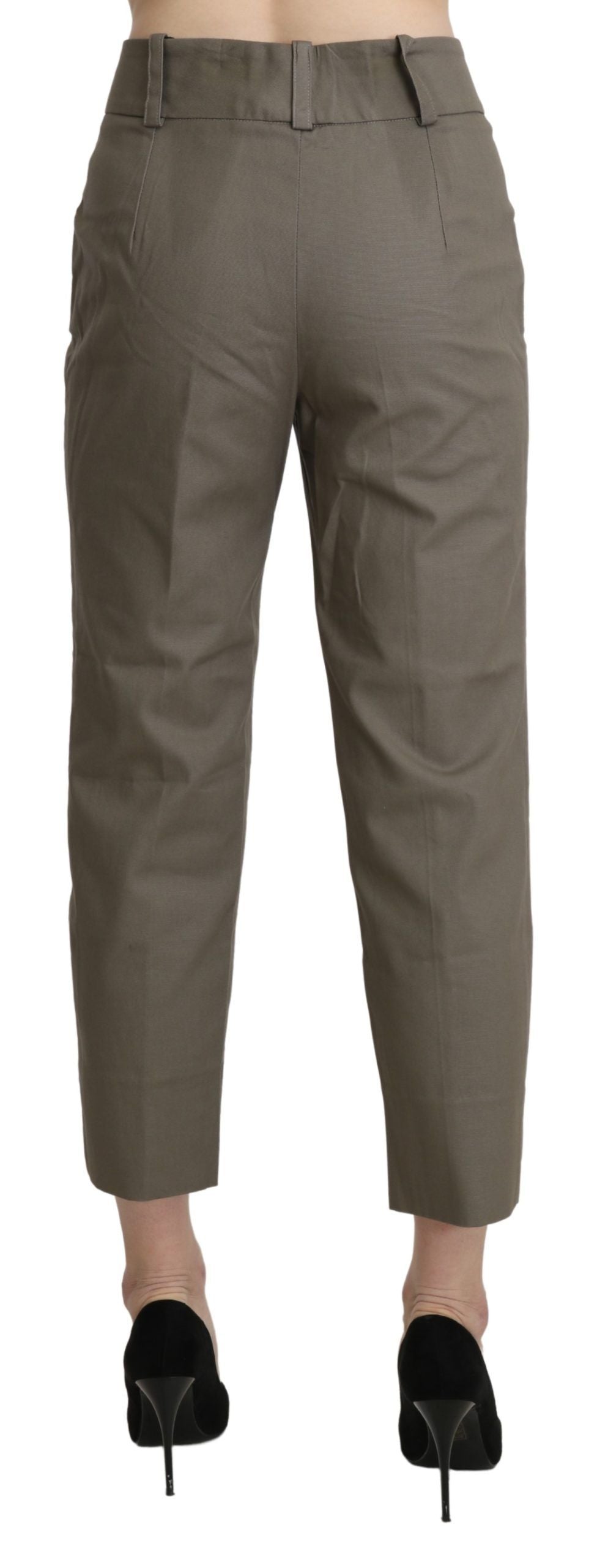 BENCIVENGA Graue hochgeschnittene Hose mit hoher Taille