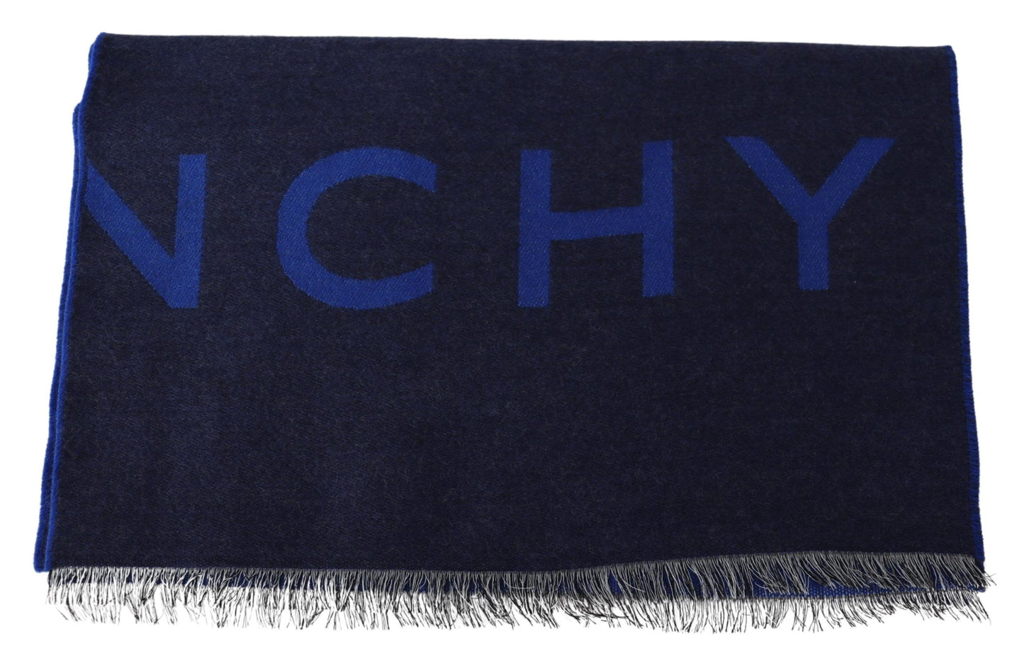 Givenchy Blauer Wollschal Unisex Winter Warm Schal Wrap Shawl