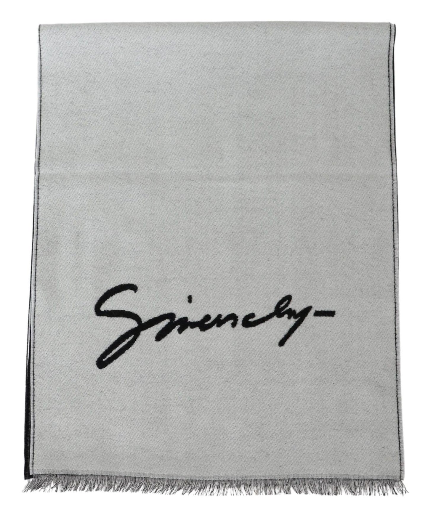 Givenchy Schwarz Weiß Wolle Unisex Winter Warm Schal Wrap Schal