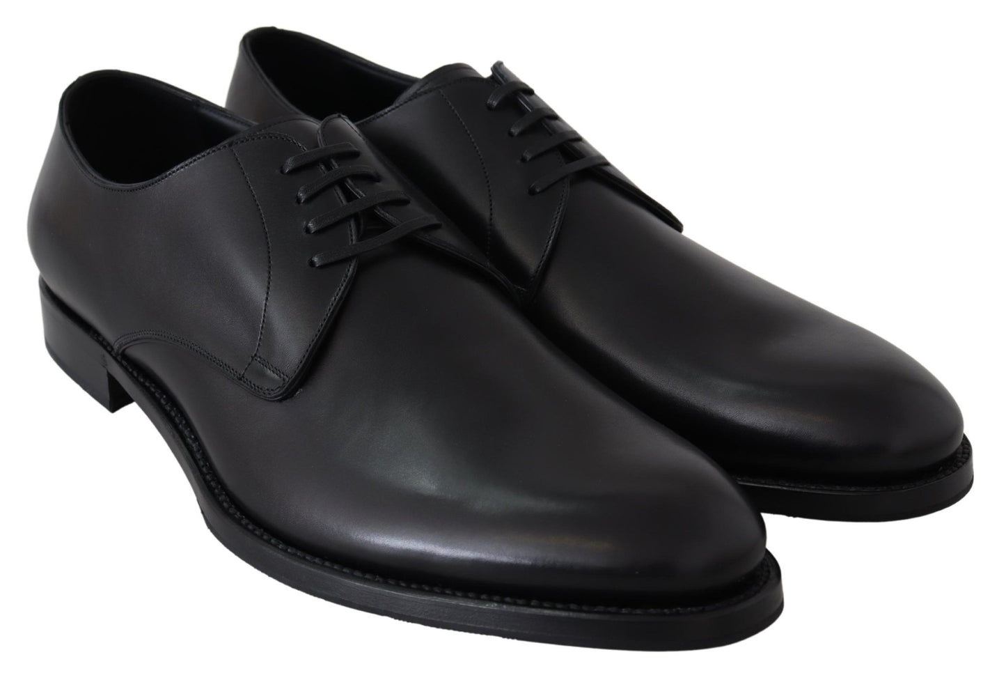 Dolce & Gabbana Schwarzes Leder SARTORIA Handgefertigte Schuhe