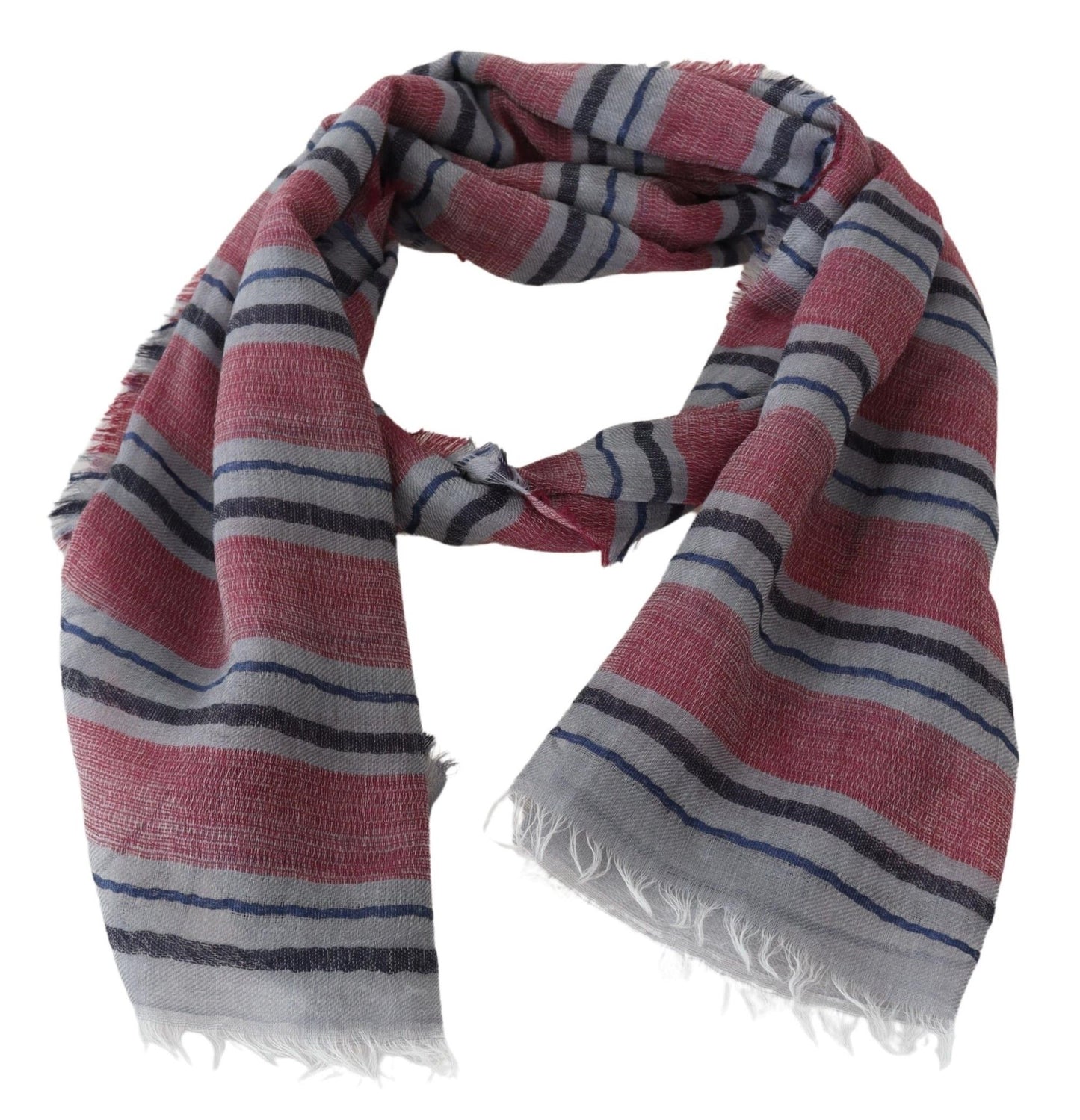 Missoni Mehrfarbig gestreiftes Wollgemisch Unisex-Halstuch
