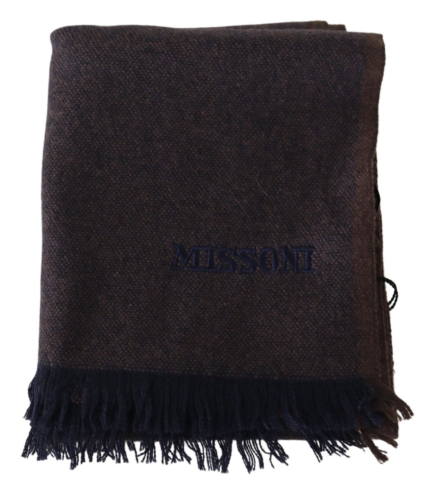 Missoni Braun 100% Kaschmir Unisex Hals Wrap Fransen Schal