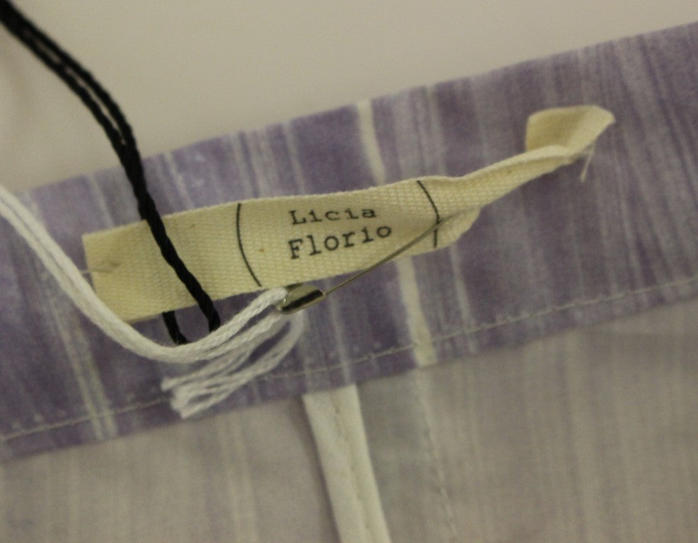 Licia Florio Violetter Wickelrock aus Viskose über dem Knie