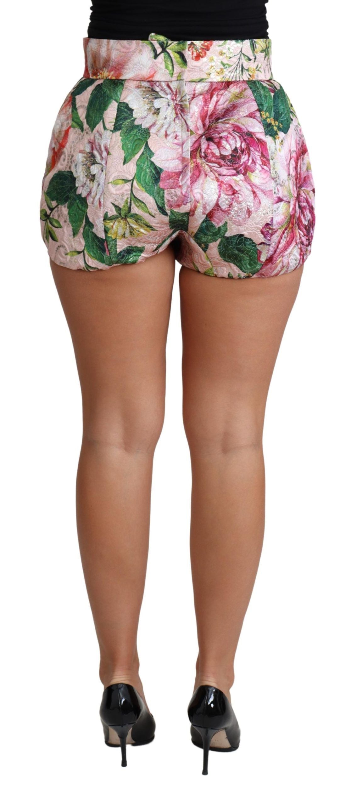 Dolce & Gabbana Rosa Baumwolle Floral Print Hot Pants Kurz