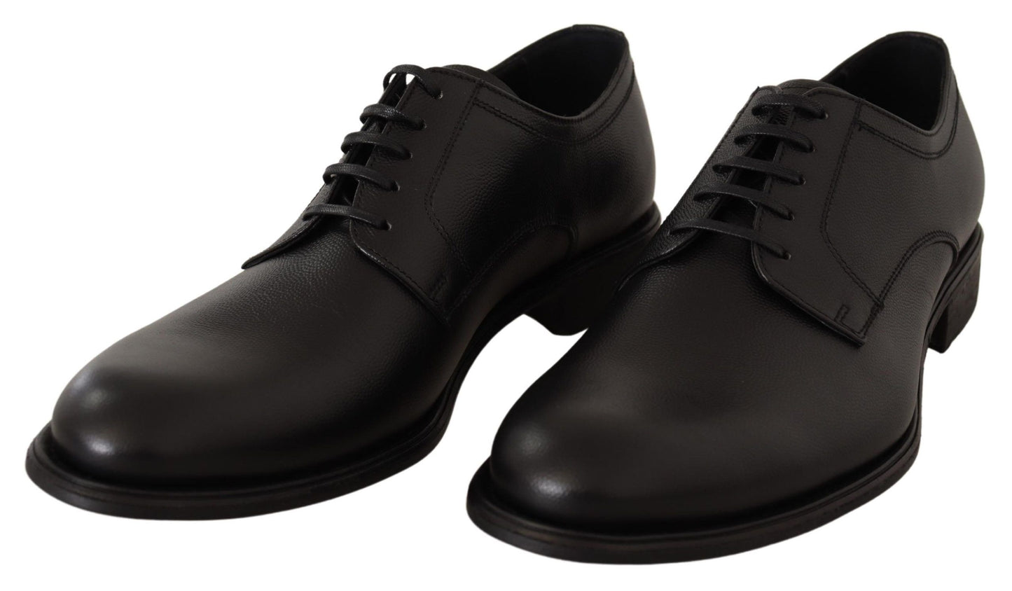 Dolce & Gabbana Schwarze Lederschnürschuhe für Herren Formaler Derby