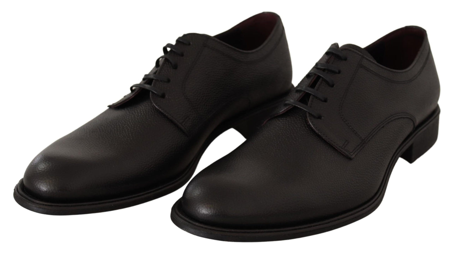 Dolce & Gabbana Schwarze Lederschnürschuhe für Herren Formaler Derby
