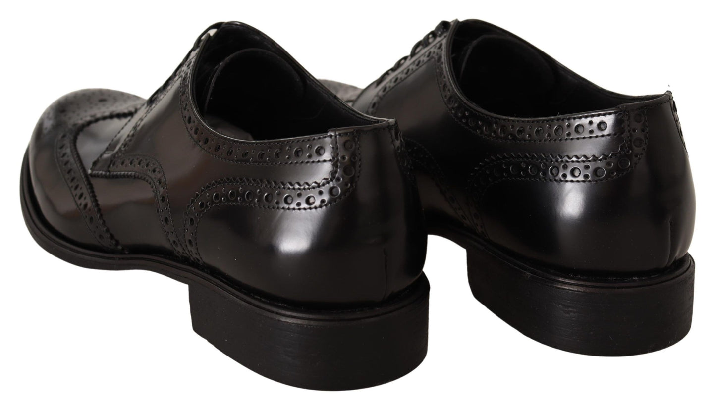 Dolce & Gabbana Schwarze Leder Oxford Wingtip Formelle Schuhe