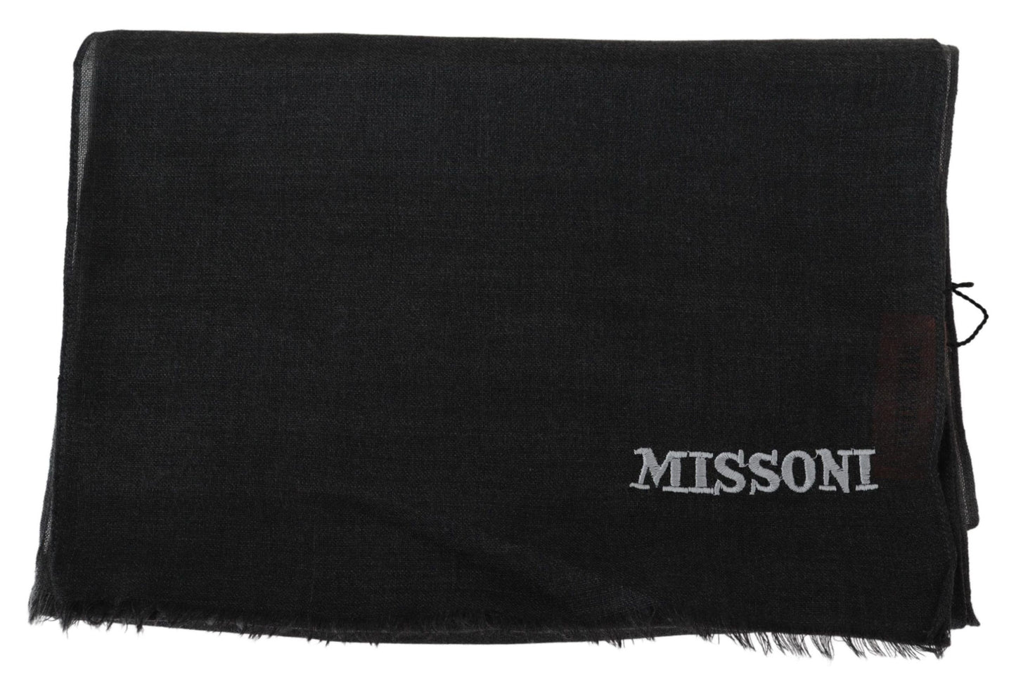 Missoni Schwarzer Unisex-Halstuchschal aus 100% Wolle