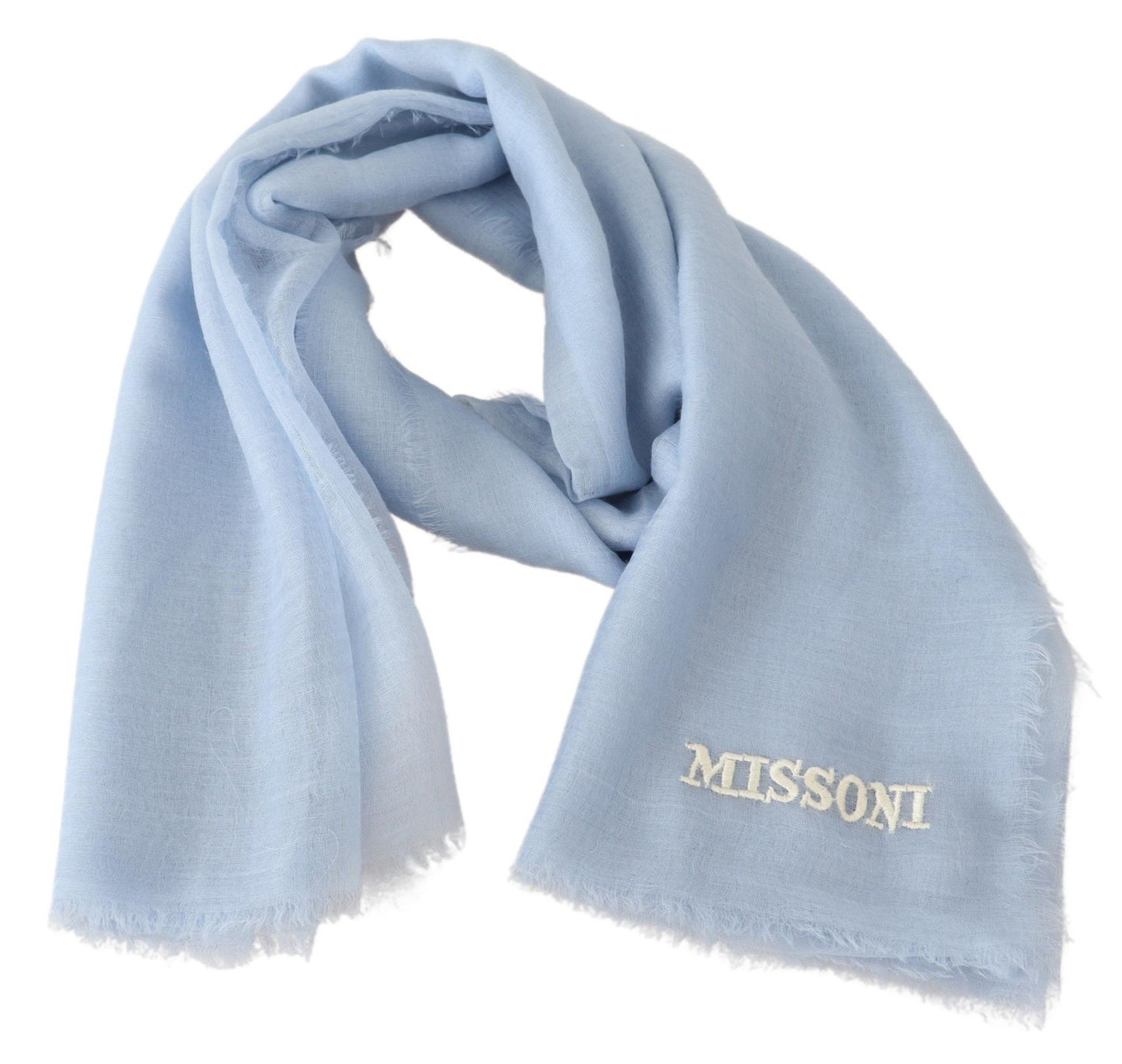 Missoni Hellblauer Kaschmir-Unisex-Halswickelschal