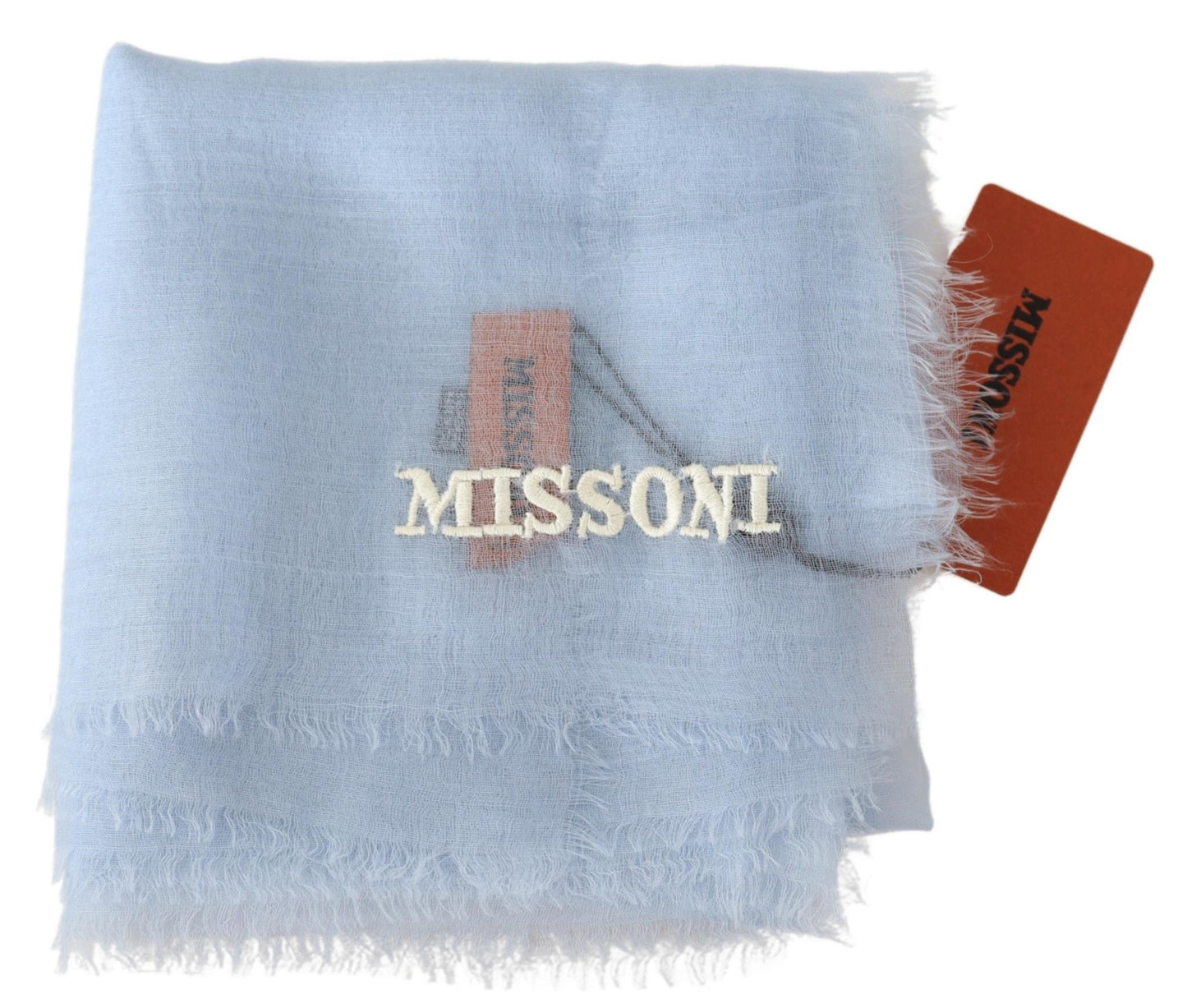Missoni Hellblauer Kaschmir-Unisex-Halswickelschal