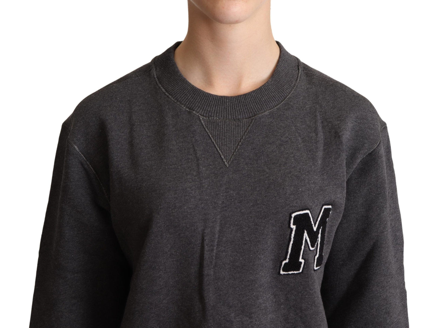 Dolce & Gabbana Grauer bestickter Pullover für Frauen