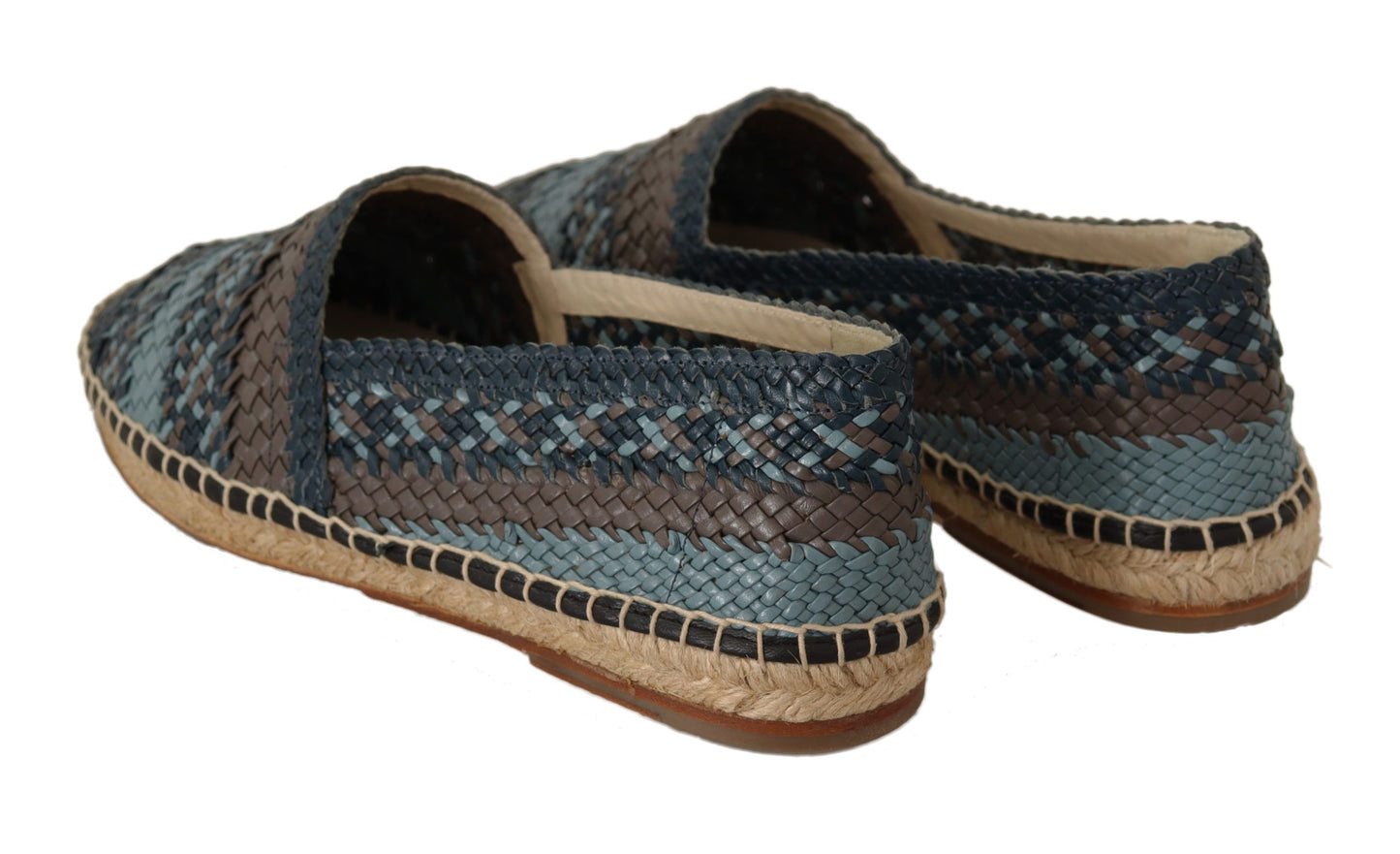 Dolce & Gabbana Blau Gray Slip On Buffalo Espadrille Schuhe
