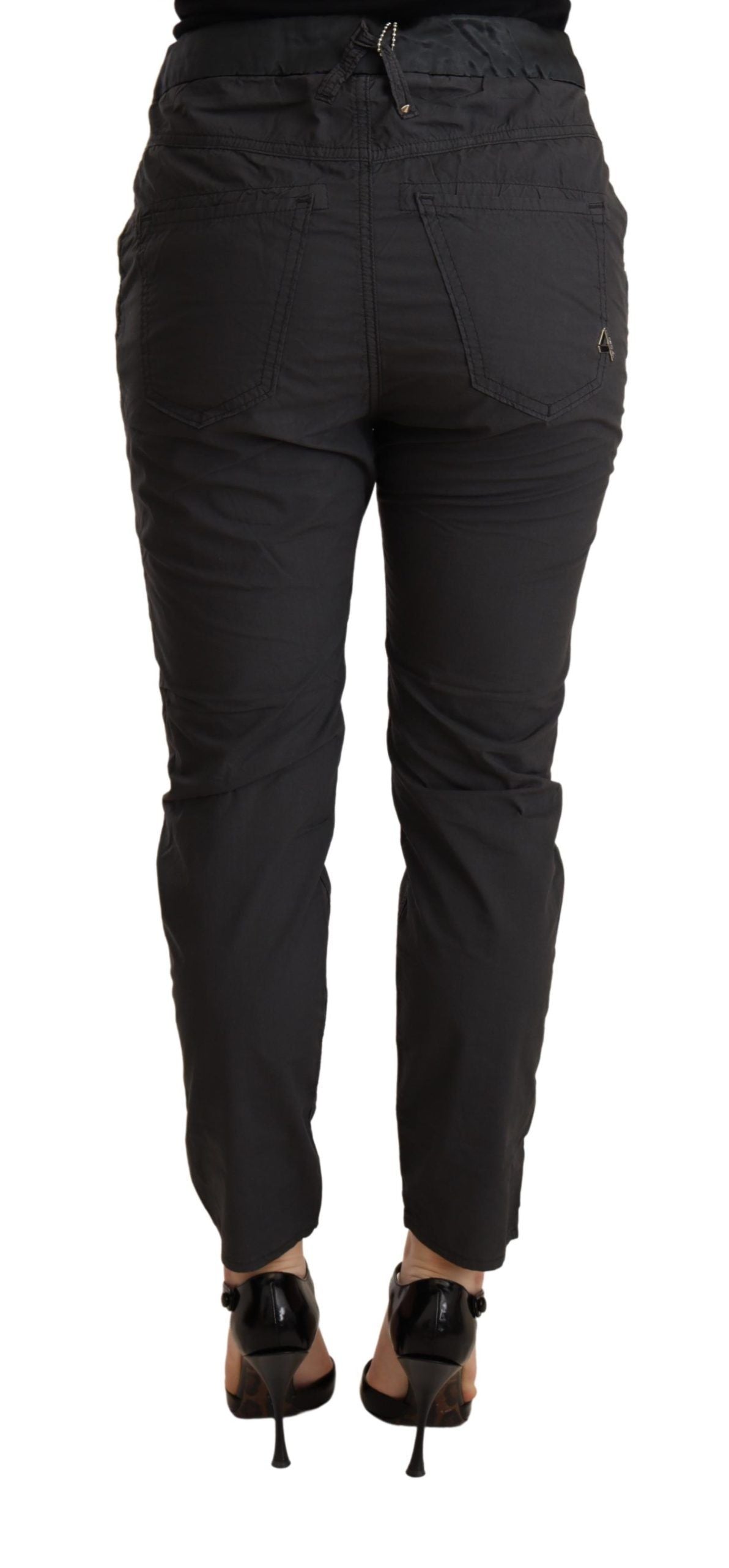 CYCLE Graue Slim Fit Skinny Hose aus Baumwolle mit mittlerer Taille