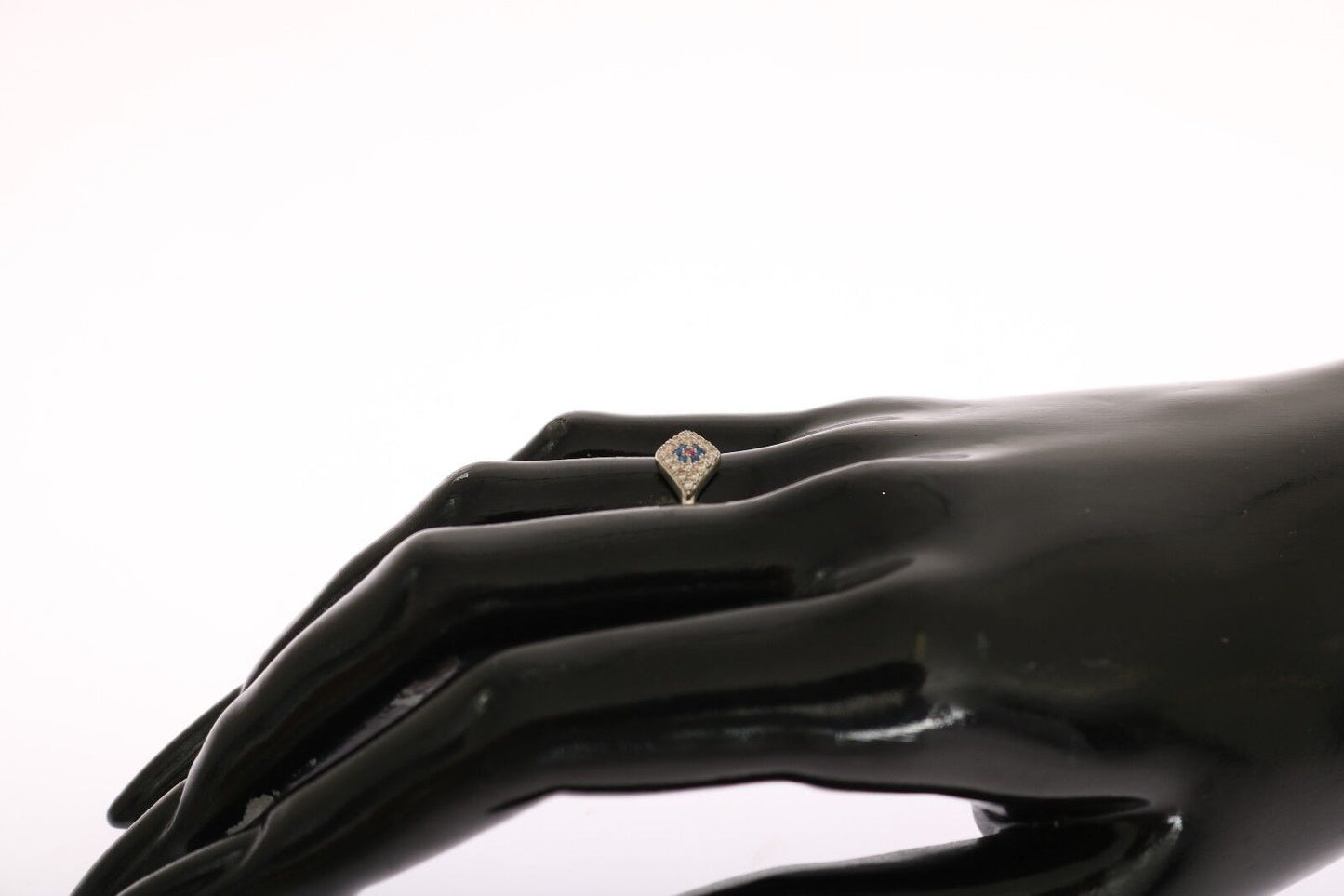 Nialaya Blau Rot CZ 925 Silber Damen Klar Ring