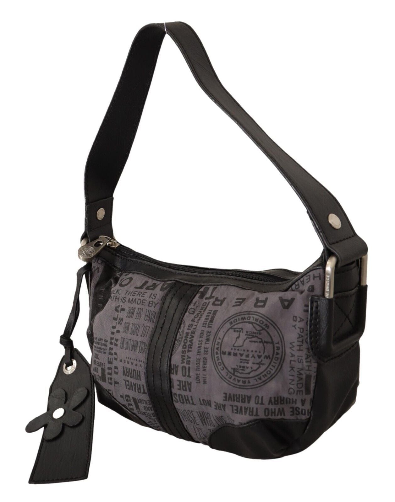 WAYFARER Graue bedruckte Handtasche Umhängetasche Stofftasche