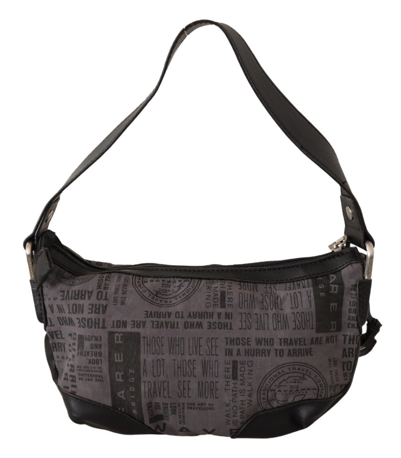 WAYFARER Graue bedruckte Handtasche Umhängetasche Stofftasche