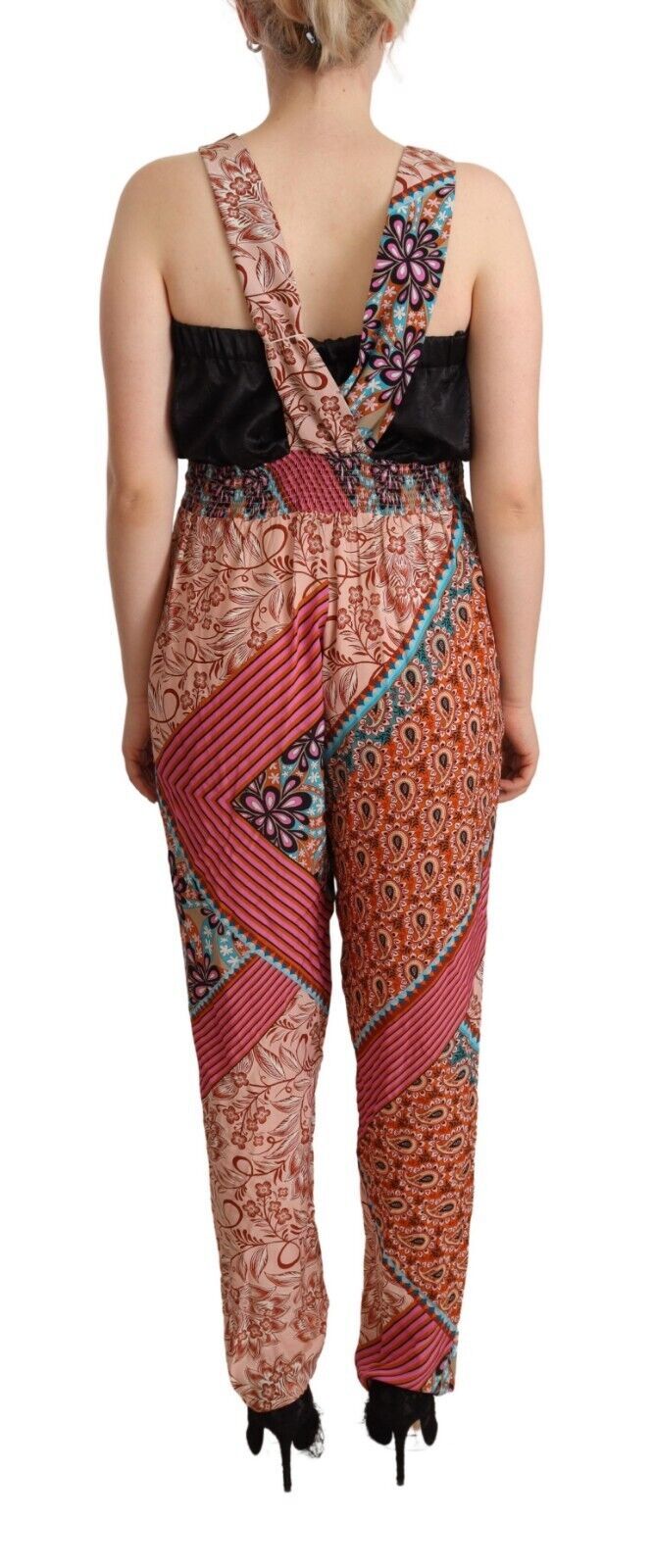 PINKO Multicolor Viskose Floral Print Damen Jumpsuit Kleid