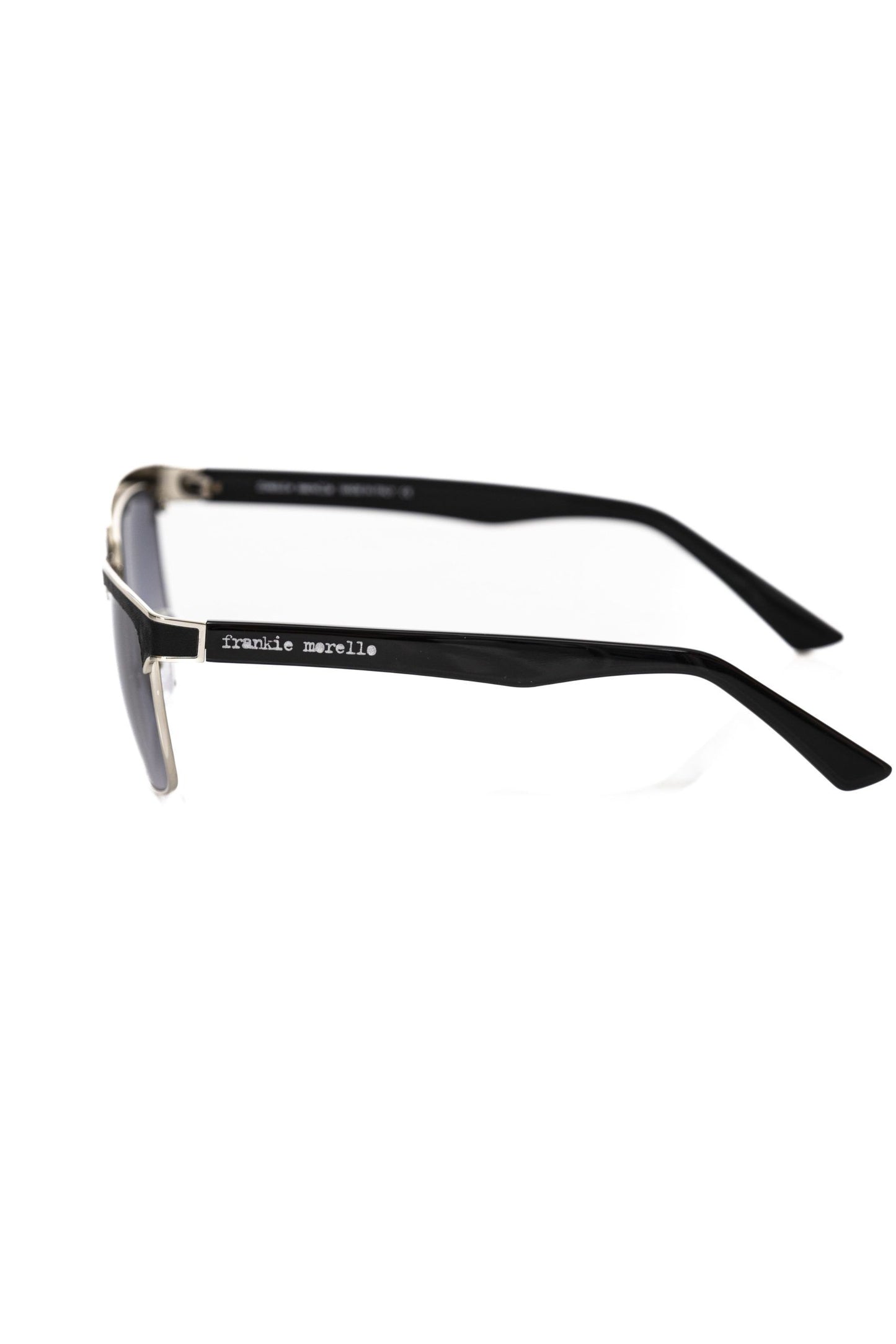 Frankie Morello Schwarz Metallic Fiber Männer Sonnenbrille