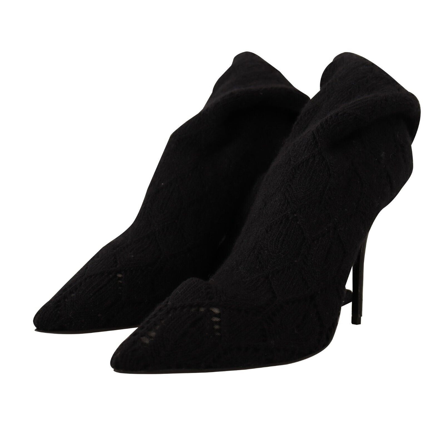 Dolce & Gabbana Schwarze Stretch-Socken Kniestrümpfe Schuhe