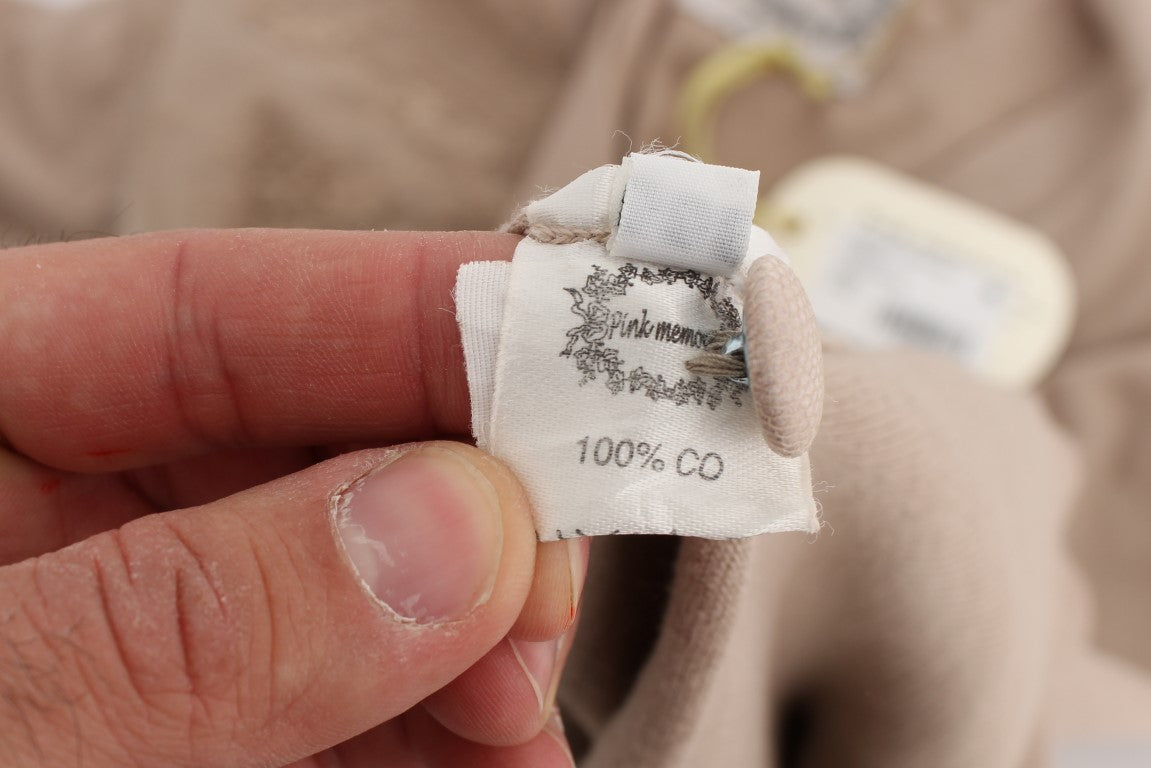 PINK MEMORIES Rosa Strickjacke aus Baumwolle mit Spitze