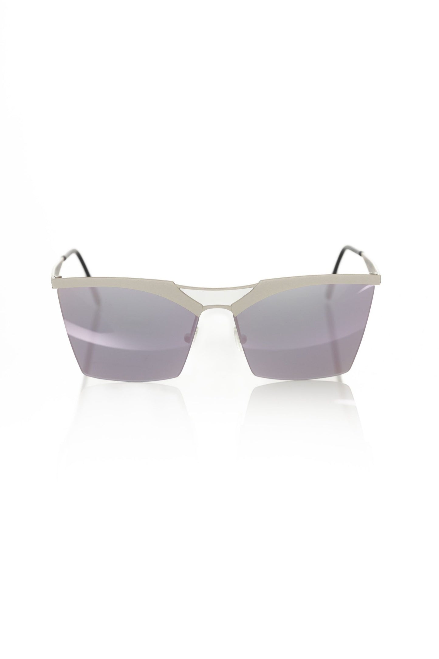 Frankie Morello Silbermetallic Damen-Sonnenbrille
