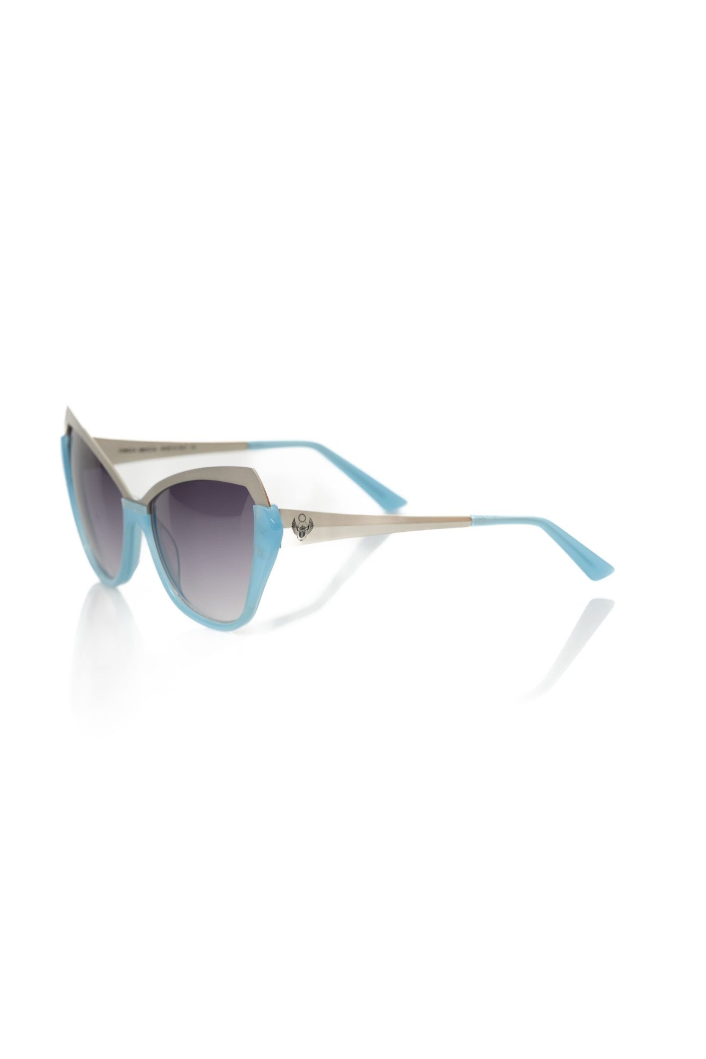 Frankie Morello Hellblaue Acetat Damen-Sonnenbrille