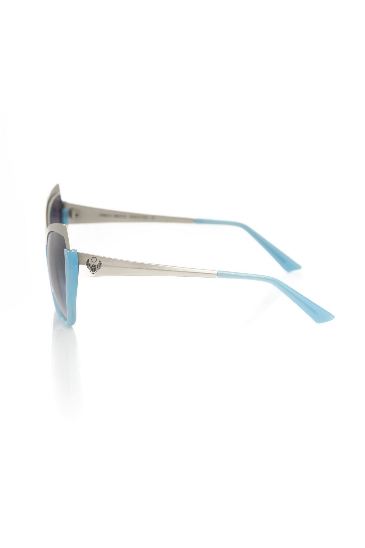Frankie Morello Hellblaue Acetat Damen-Sonnenbrille