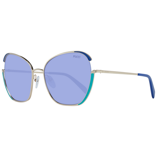 Emilio Pucci Goldfarbene Metall-Sonnenbrille