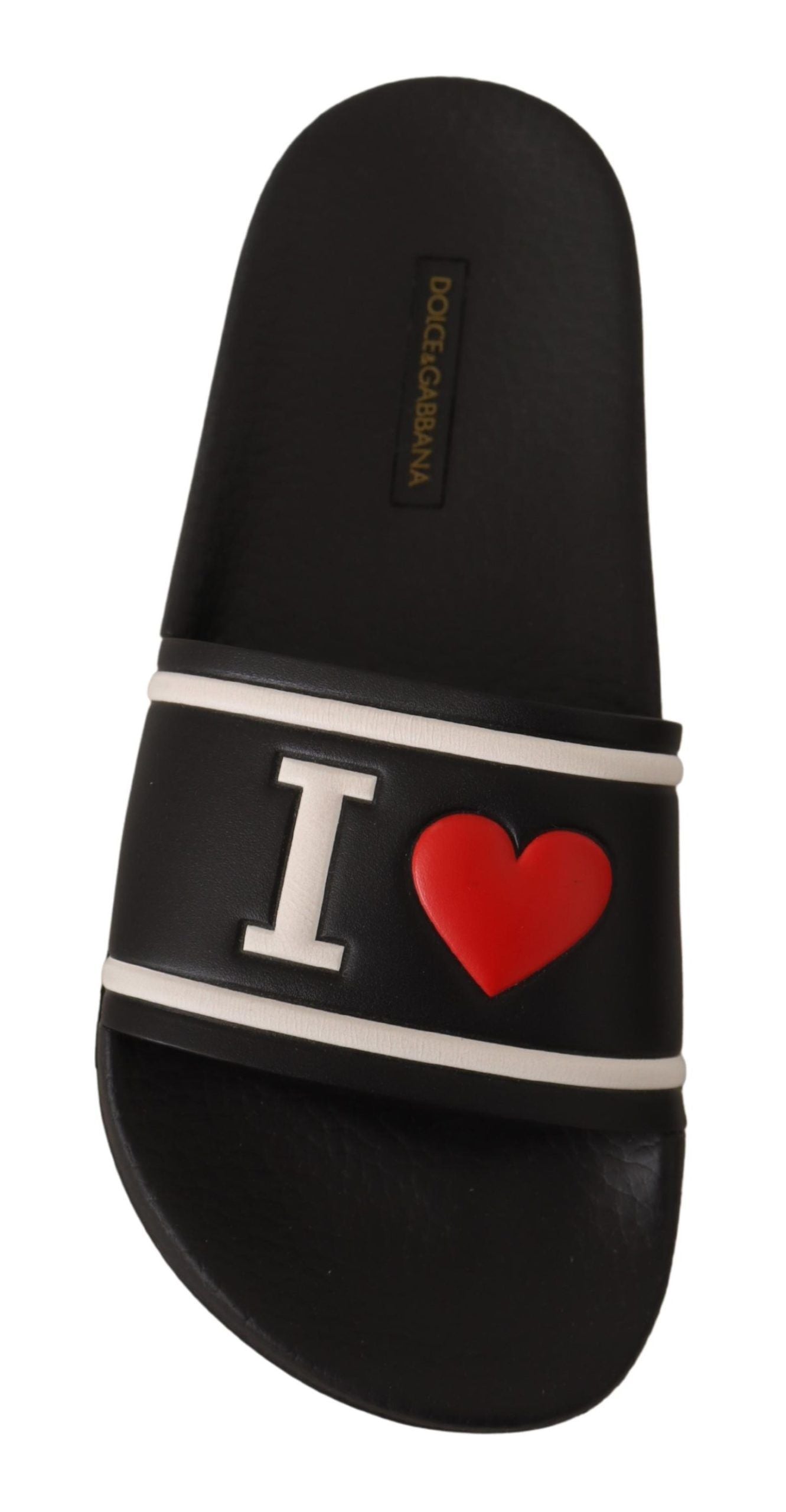 Dolce & Gabbana Schwarzes Leder I Love D&