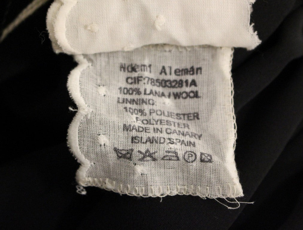 NOEMI ALEMÁN Graue karierte Wollshorts Rock