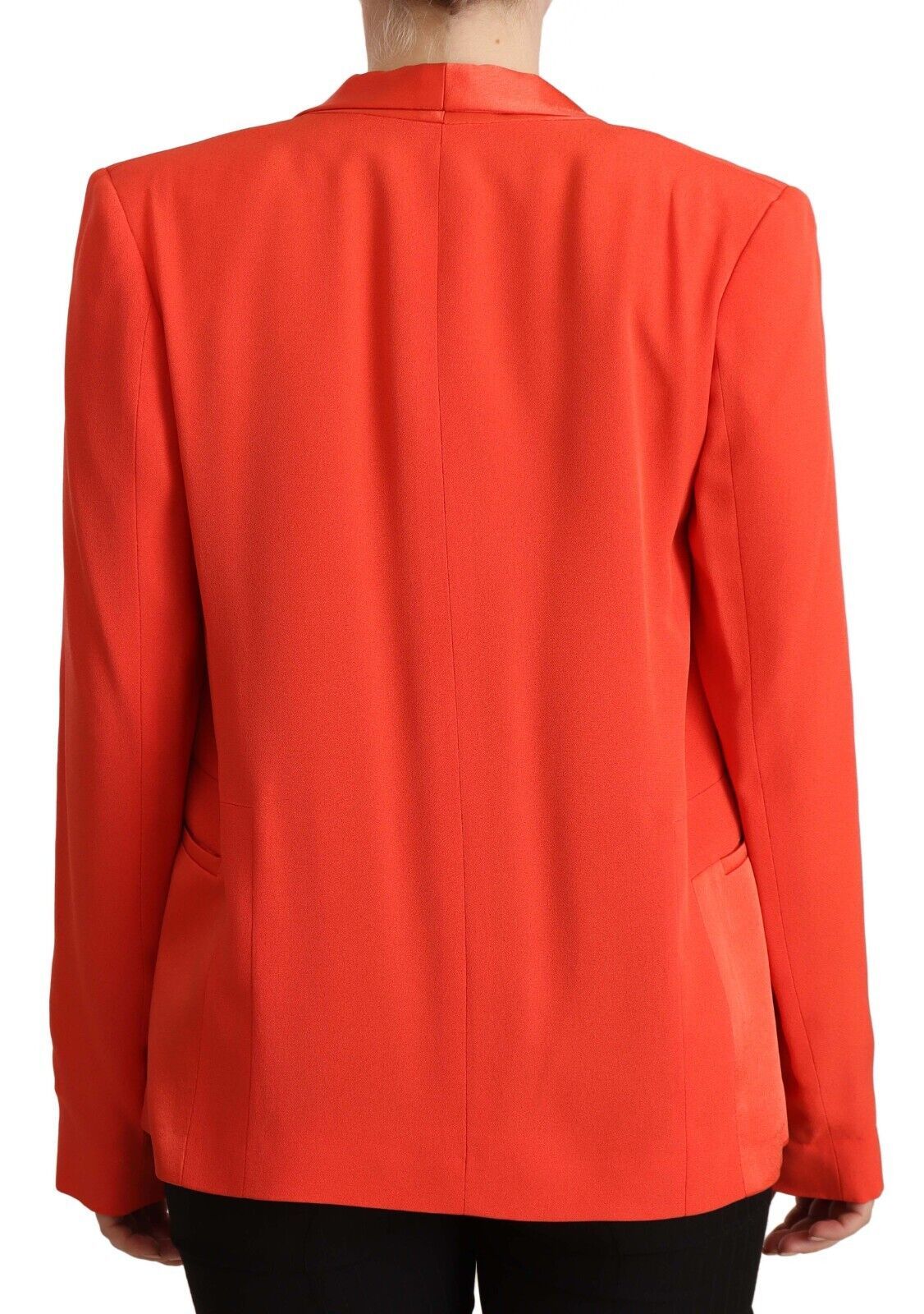 CO|TE Orange Langärmliges Acetat Blazer Tasche Mantel Jacke