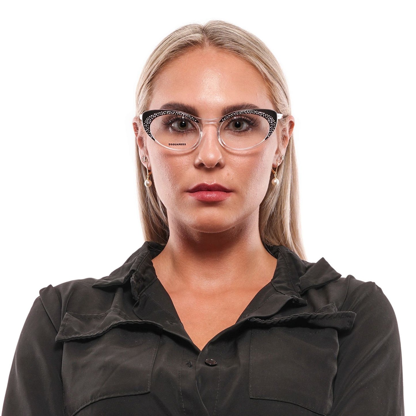 Dsquared² Schicke schwarze Designerbrille mit Vollrand