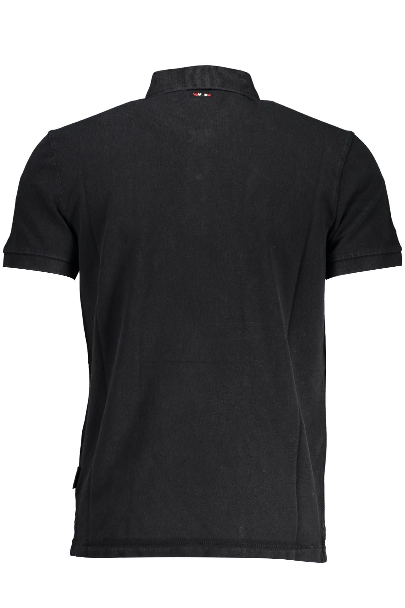 Napapijri Klassisches schwarzes besticktes Poloshirt