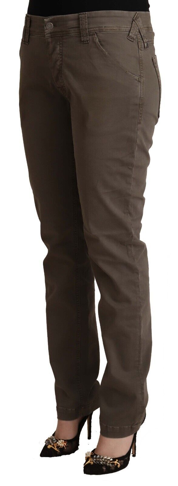 CYCLE Braun Baumwolle Niedrige Taille Skinny Casual Jeans