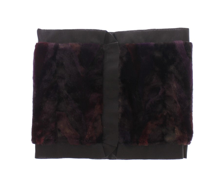 Dolce & Gabbana Lila MINK Pelzschal Foulard Neck Wrap