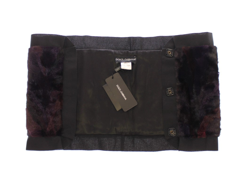 Dolce & Gabbana Lila MINK Pelzschal Foulard Neck Wrap