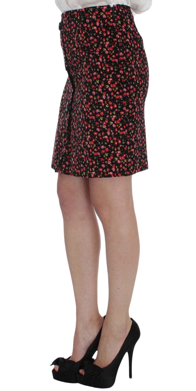 BENCIVENGA Schwarzer Multicolor Floral Anzug
